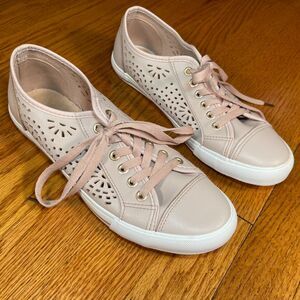 Restricted | Blush Pink Eyelet Sneakers | Size 9